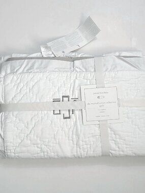 Pottery Barn Baby NWT Washed Velvet Quilt 100% Cotton Toddler 36"x50" Monogram